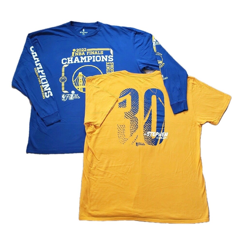 Lot Of 2 Golden State Warriors NBA Finals Size 2XL Mens Shirts Stephen Curry